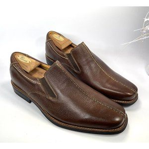 Sandro Moscoloni Mens Brown leather Shoes Loafer Casual Comfort  17019 Sz 9.5 D